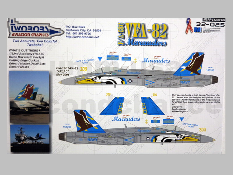 TB32025 F/A-18C VFA-82 Marauders (SCH) 1/32